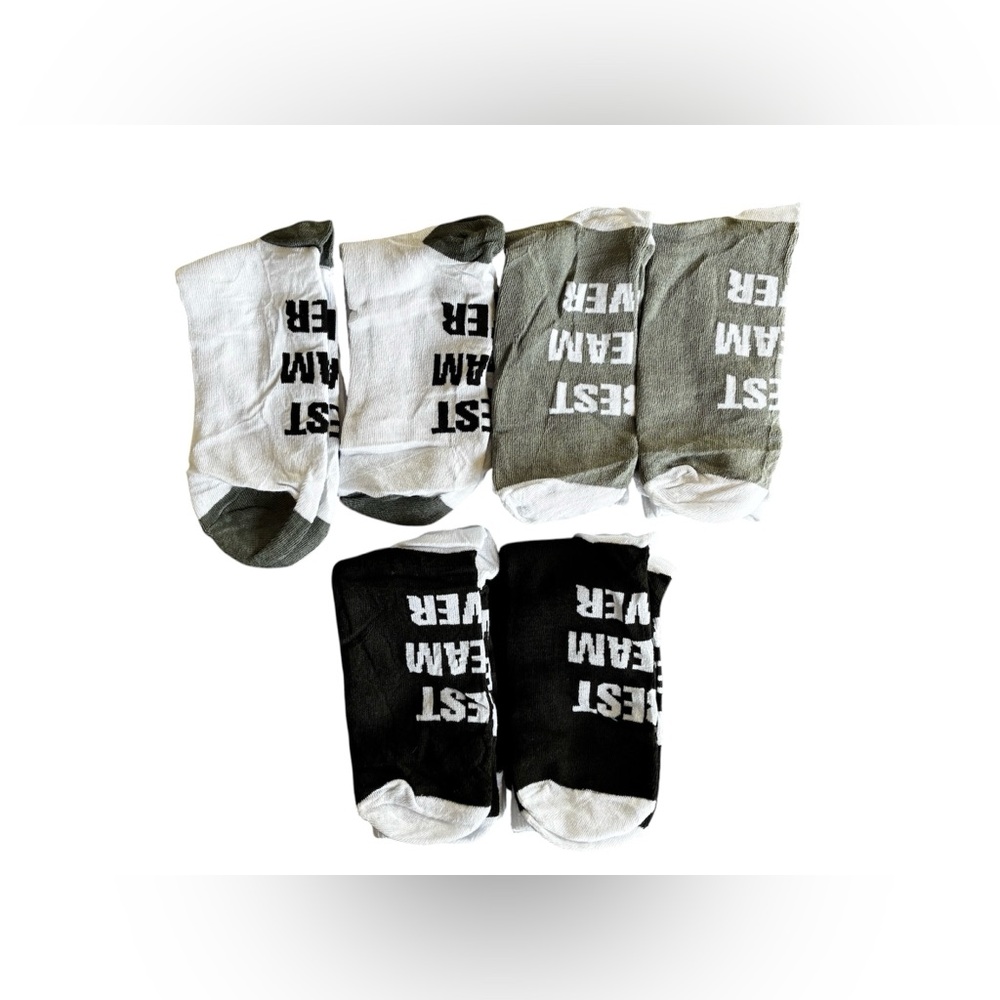 12 set of women’s “best team ever” socks. BRAND NEW